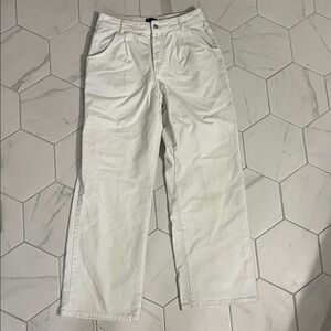 Asos Design White Straight-Leg Pants 100% cotton